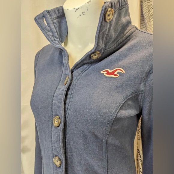 4 for 25$ HOLLISTER | Blue Sweater Jacket Vest. Women’s Size Medium. - Picture 7 of 9